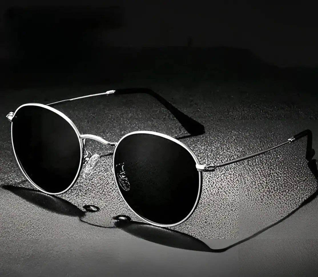 Oval Sunglasses (For Men & Women, Black)